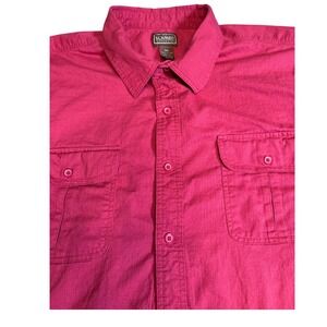 CE SCHMIDT WORKWEAR Men's Red Short Sleeve Button Up‎ Shirt Size 3XL 100% Cotton